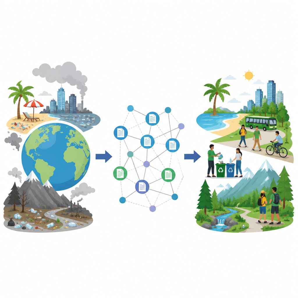Figure 1. Come la ricerca collega il turismo e le scelte quotidiane a esperienze di viaggio più pulite e rispettose dell’ambiente in tutto il mondo.