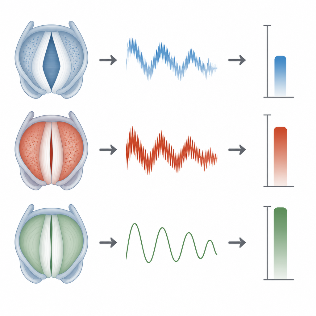 Figure 2. How one low tone shifts from breathy to normal voice and ties to speakers’ pitch range to stay distinct.