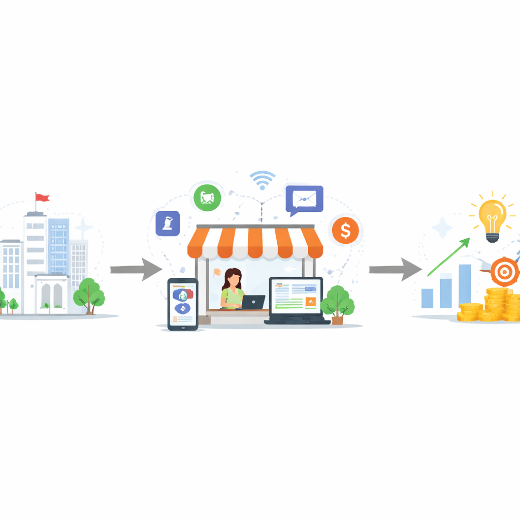 Figure 1. How digital tools help small businesses in emerging economies grow and innovate.
