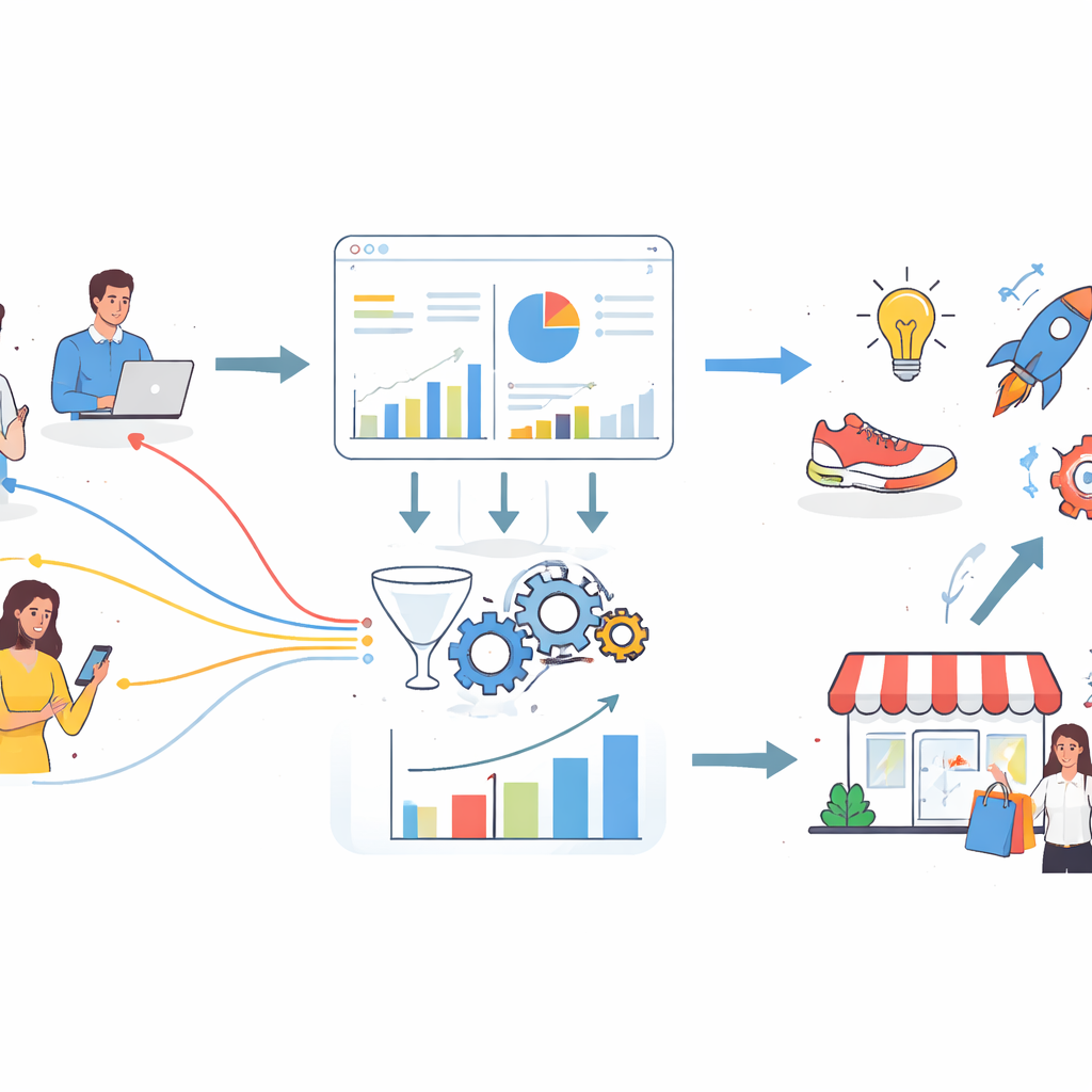 Figure 2. How customer data flows through digital tools to shape new products and better business results.